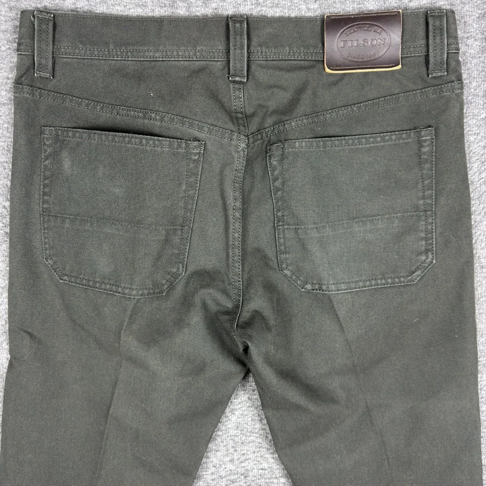 Filson‎ Dry Tin Cloth Pants Mens 32x35 Raven Grey 11.5 Ounce Chino Work Outdoor